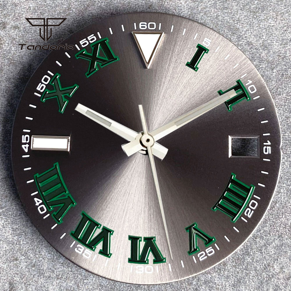 Luxury Watch Face - 29mm Grey Sunburst Watch Dial Face