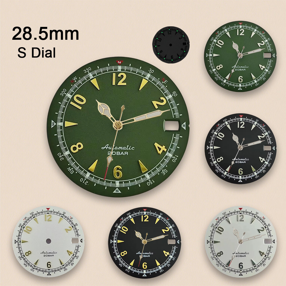 Luxury Watch Face - Nh35 Dial S Logo 28.5mm Retro