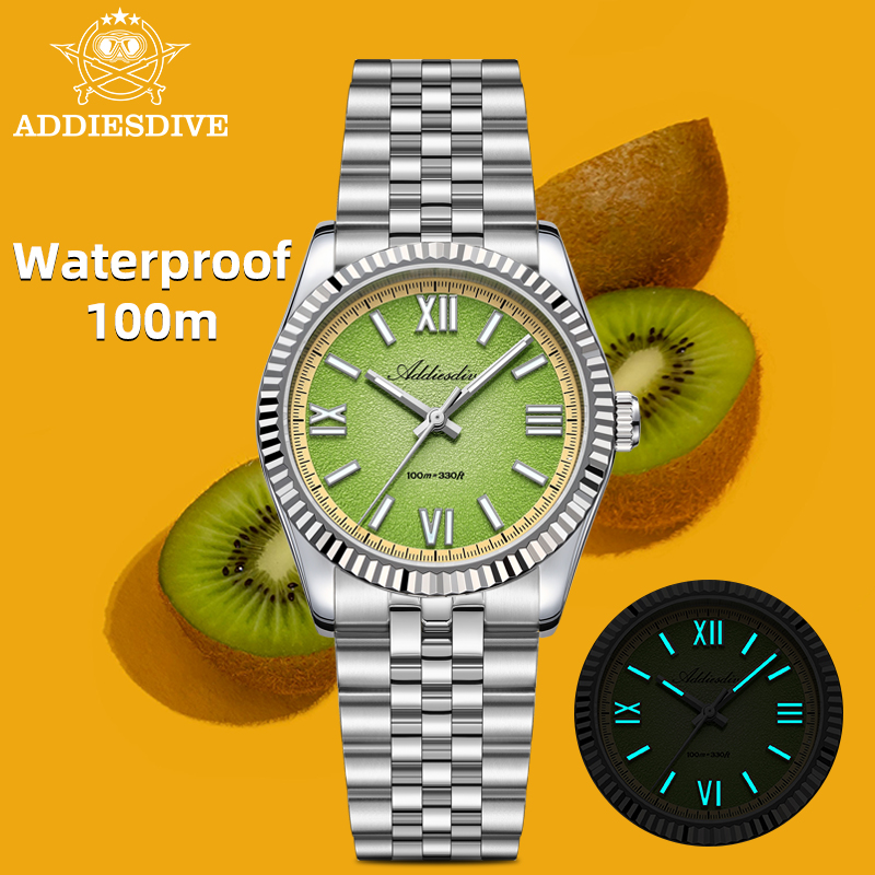 Luxury Watch Dial - ADDIESDIVE Men VH31 Quartz Watch 36MM