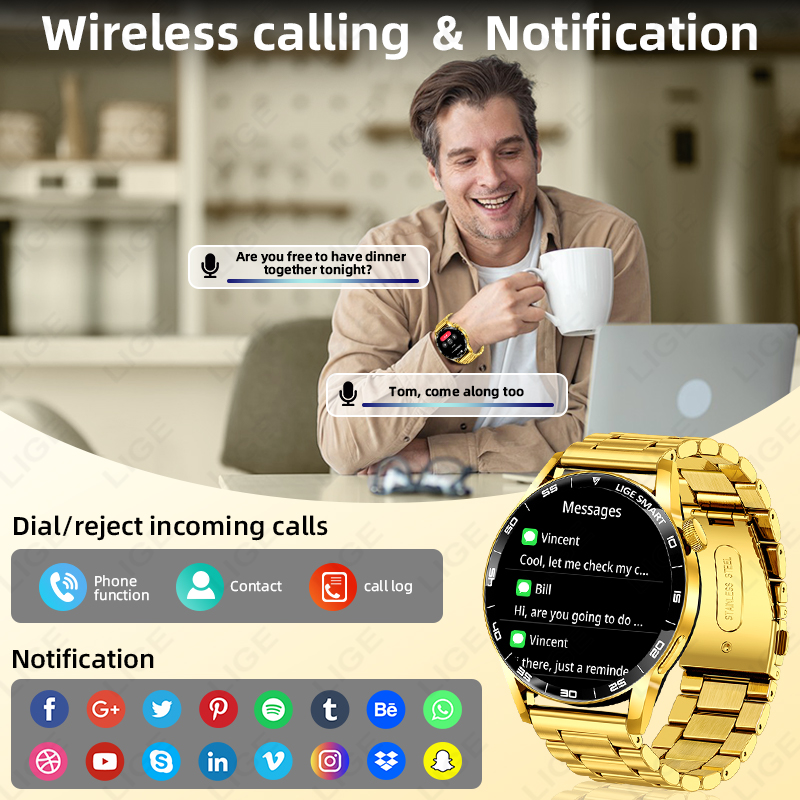 LIGE Luxury Smart Watch For Ma - Luxury Watch In The World recension och pris