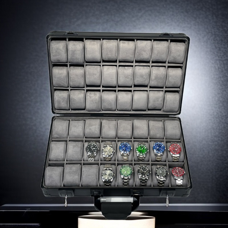 Aluminum Green Watch Box Mens  - Luxury Watch Jaeger Lecoultre recension och pris